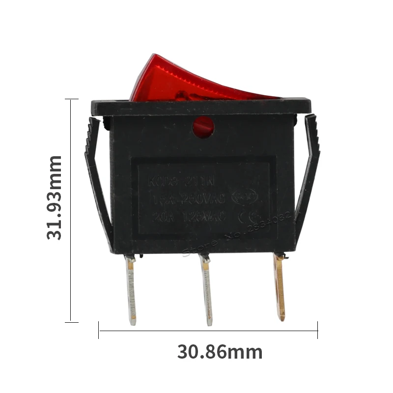 KCD3 3 контакта 15A/250VAC 20A/125VAC SPDT рокер переключатель лодки на выключение света