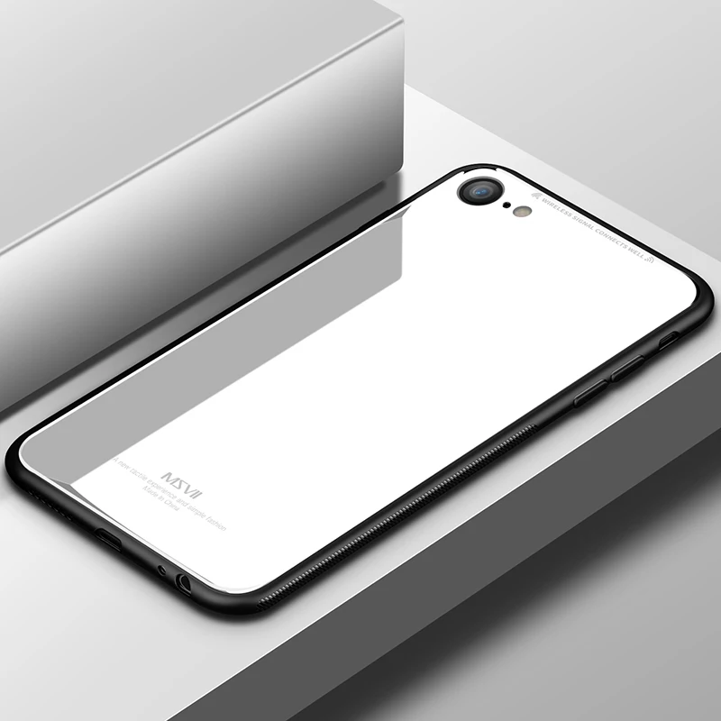 Fashion For iPhone 6 6s Plus Case Original MSVII Luxury Thin TPU &amp Tempered Glass Full Protection Cover 6sPlus |