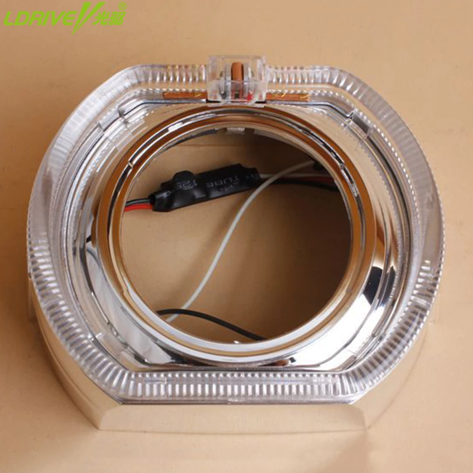 LDRIVE Car Light Guide Angel Eyes 2pc/lot 120MM Ultra Bright LED Headlight ring for BMW Audi Kia Universal | Автомобили и