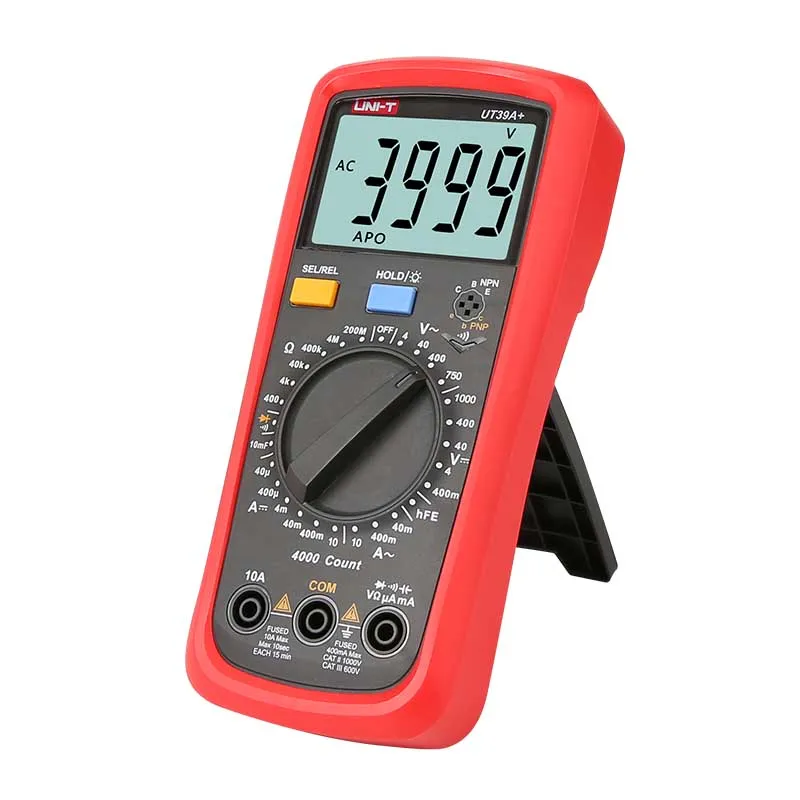 UNI-T UT39A+ цифровой мультиметр ЖК-дисплей AC DC Вольт Ампер Ом Емкость тестер UT-39A
