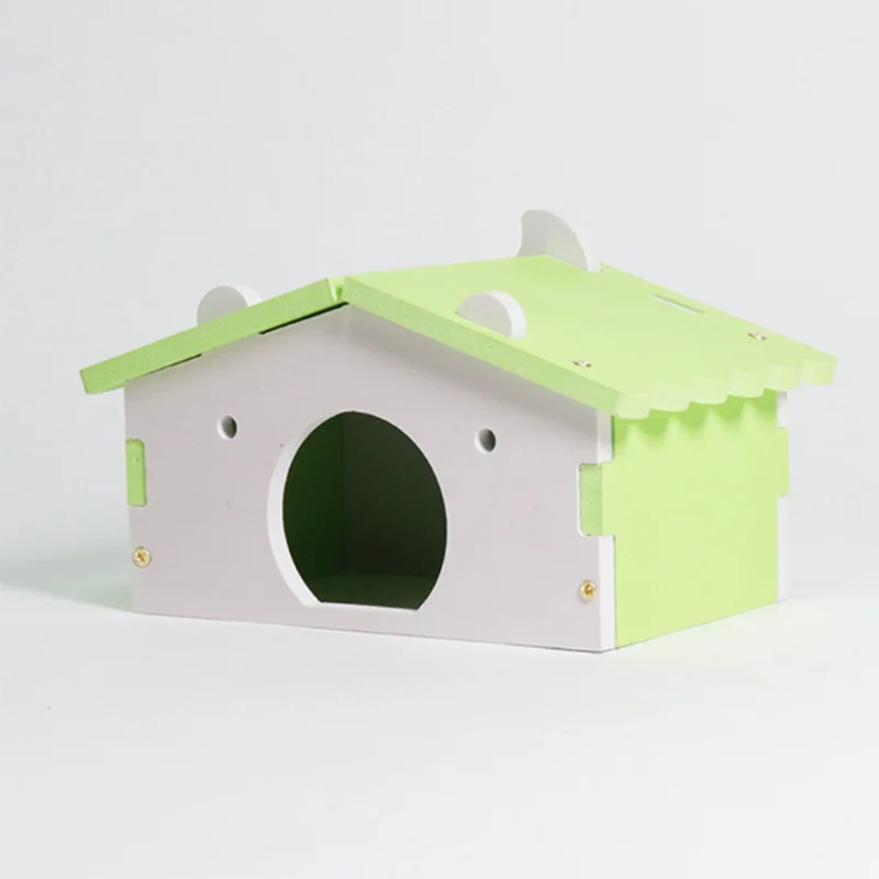 SMARTPET Cute Bear Wooden Hamster Creative House for Climb Cage Eco-Friendly Syrian Small Pet Rat Mouse Hut | Дом и сад