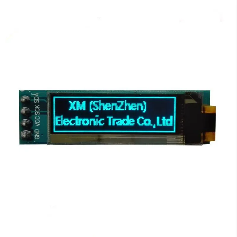OLED дисплей 0,91 дюймов для Arduino Белый Синий 0,9" 128x32 OLED lcd IIC igc серийный 4PIN 3,3-5 в SSD1306 Драйвер IC коммутационный модуль - Цвет: 0.91 OLED Blue