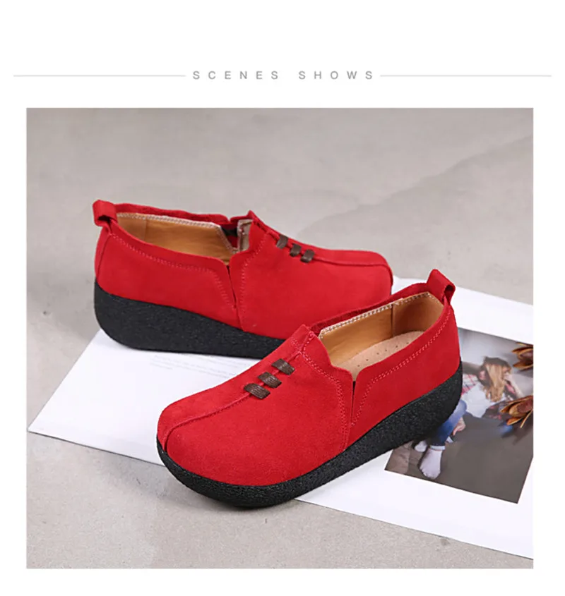BEYARNEPlus/Размеры 35-43; женские лоферы на плоской платформе; женские весенние туфли из замши без застежки на плоской подошве; женская обувь на плоской подошве; CreepersSneakerE084