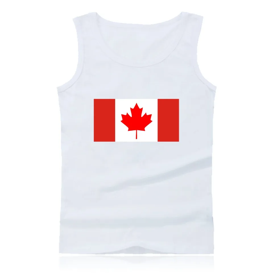 Повседневная мужская майка с канадским флагом модная черная рубашка для