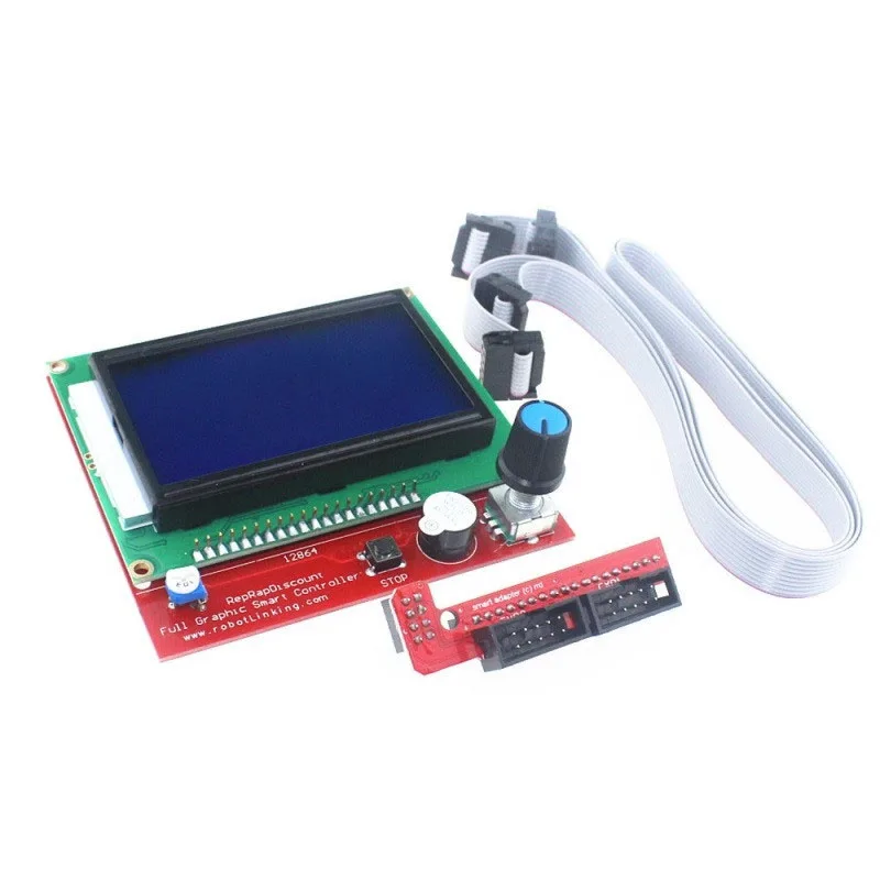Экран для 3D принтера 12864 Smart Control ler Ramps 1.4 контроль панель управления ЖК-монитором