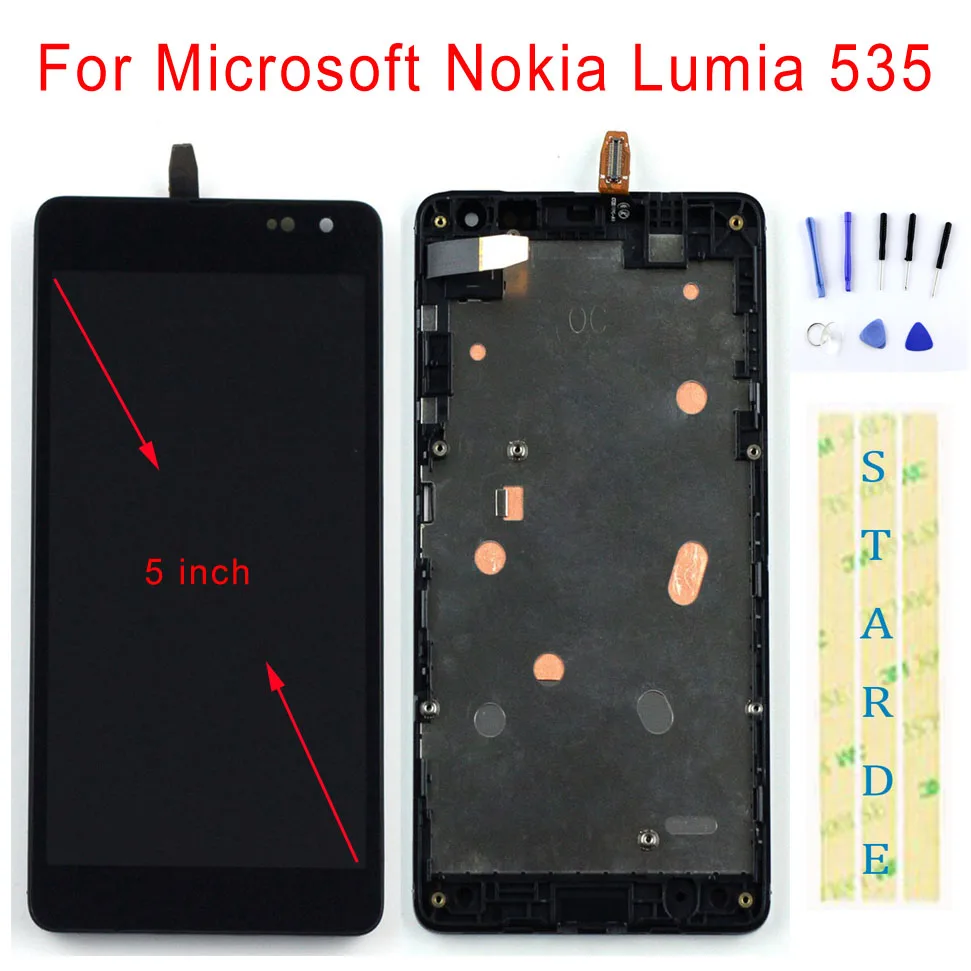 Сменный ЖК дисплей STARDE для Microsoft Nokia Lumia 535 с сенсорным экраном и дигитайзером в