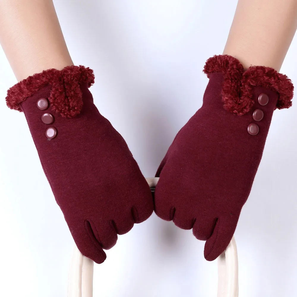 Классические Luvas de inverno женские модные зимние для активного отдыха, спортивная теплая перчатки варежки Eldiven однотонные розовые женские перчатки