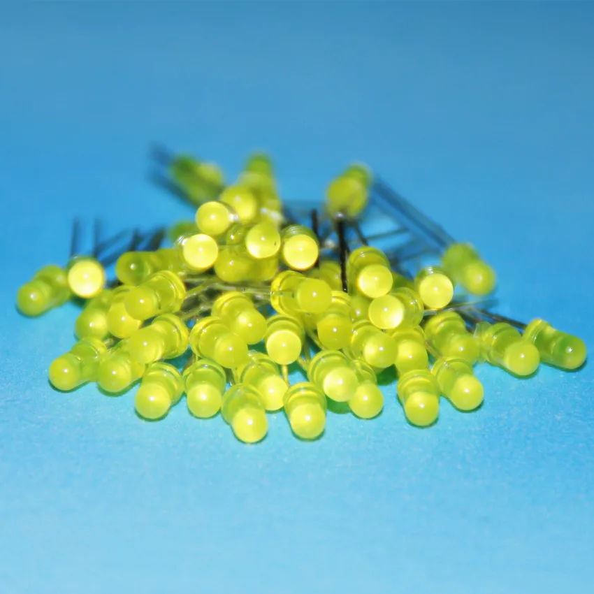 yellow yellow 100 шт. светодиодный Диод 3 мм белый красный зеленый синий УФ-желтый светильник Лампада супер яркий 3 мм круглый светильник светодиод - Цвет: yellow yellow