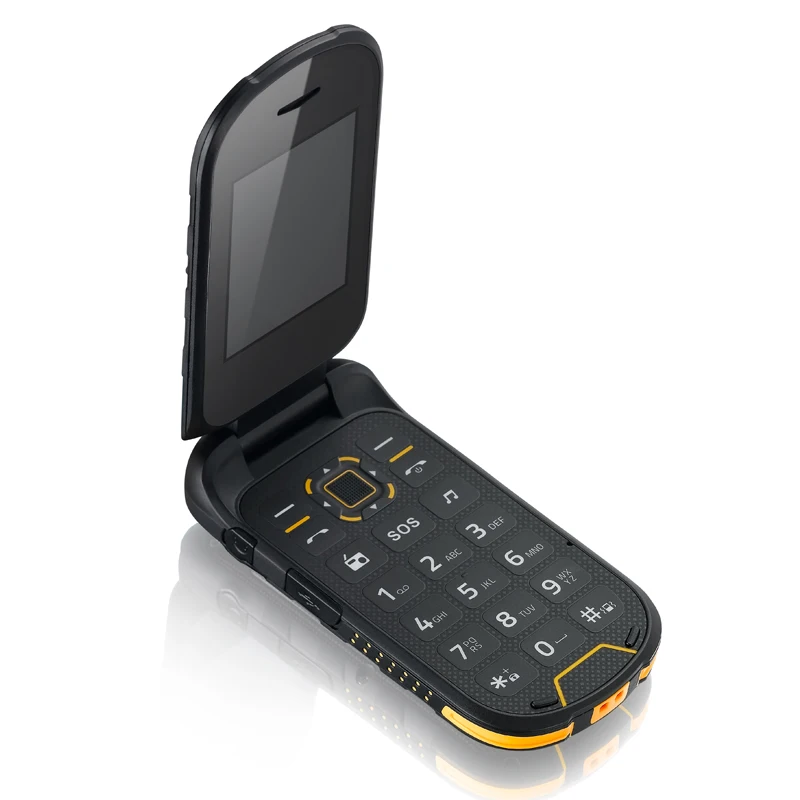 Мобильный Телефон IP68 Водонепроницаемый Dual Экран Flip старший мобильный ioutdoor F2