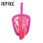 Пикантные мужские кружевные цветочные C-образные стринги iEFiEL, бикини, мужские колготки для пениса, нижнее белье, стринги, стринги для ночного белья