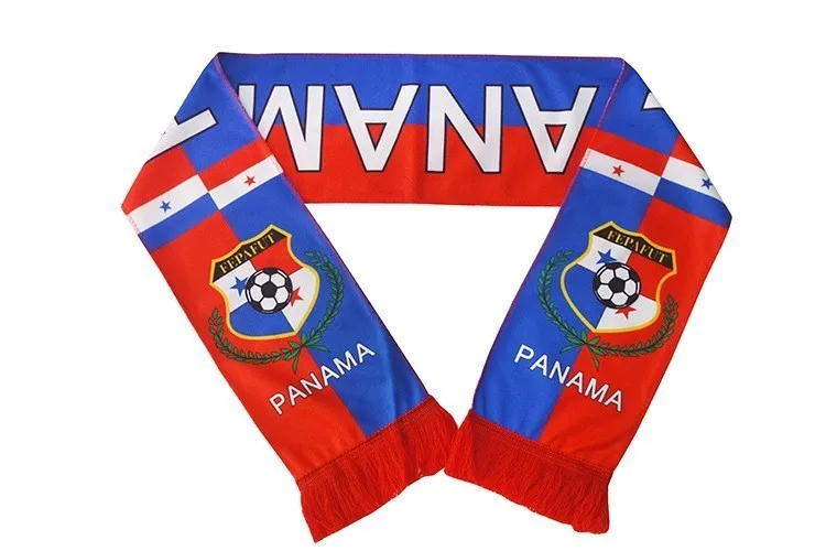 Panama fan scarf Бельгийский шарф для фанатов футбола, Ливерпуль, Барселона, Мадрид, Челси, Манчестера, Арсенала, шарф для фанатов Кубка мира, Бразилия, шарф на заказ - Цвет: Panama fan scarf