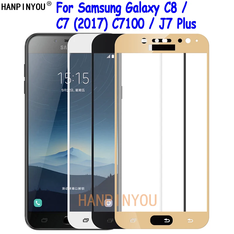 Закаленное стекло для Samsung Galaxy J7 Plus C7 (2017) C7100/C8 полноразмерная защита экрана 5