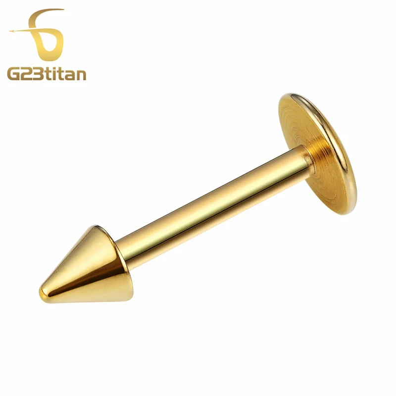 G23titan 16 г шпильки для пирсинга губ кольца с внутренней резьбой ушной канат спираль губы пирсинг серьги ювелирные изделия для тела - Окраска металла: Labret Studs