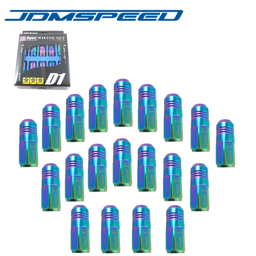 Xpower 20 PCS/set D1 SPEC NEO CHROME JDM наконечники для колес Honda Mitsubishi Ford Toyota Hyundai Kia Acura(P: 1 5 L:52