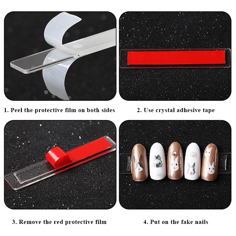 Двухсторонний клей для нейл-арта 3 м суперпрочная прозрачная акриловая