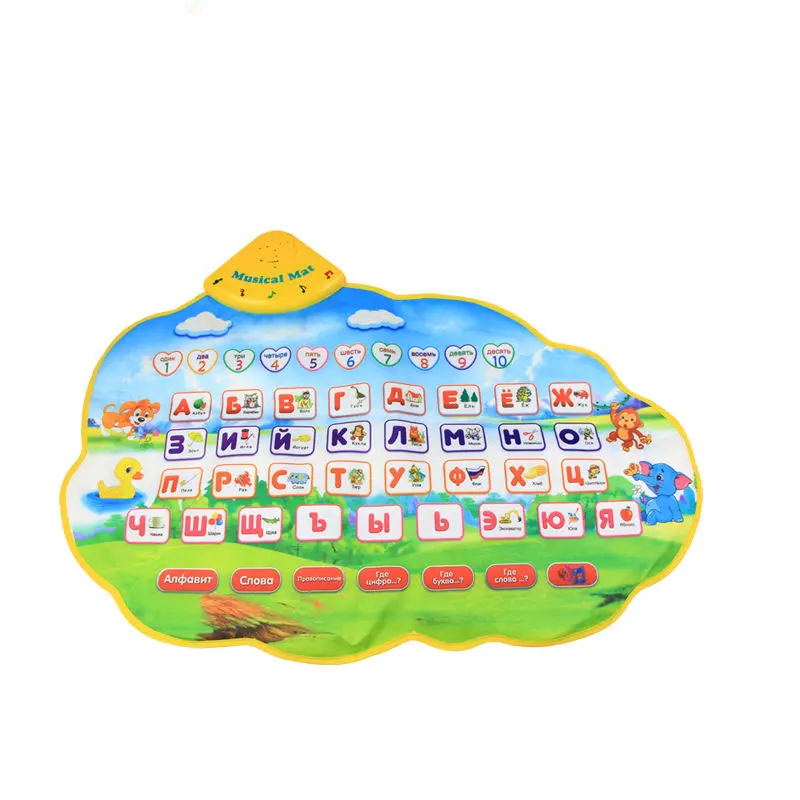 

Russian Learning Mat Play Musical Mat Alphabet Baby Play Mat Animal Sounds Educational Learning Baby Toy Play mat Carpet Gift