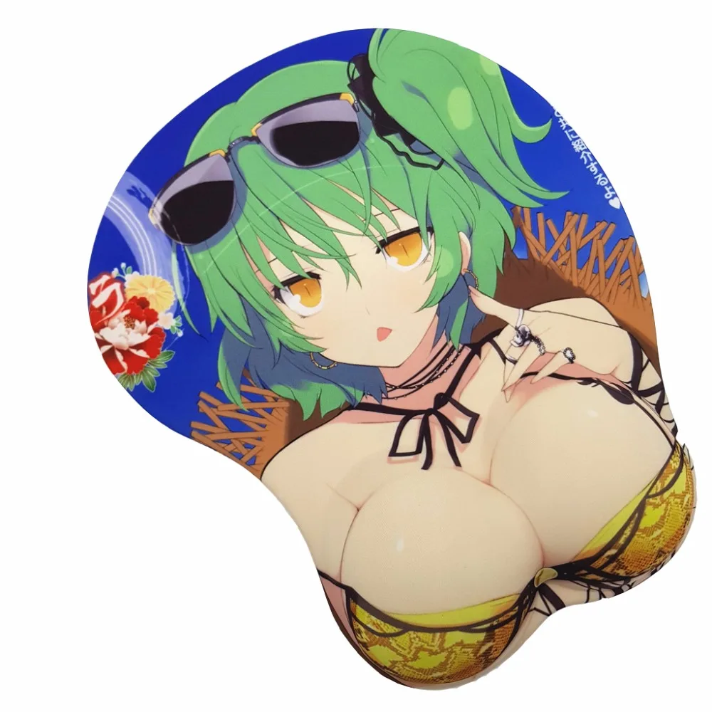 Senran Kagura-Hikage аниме 3D коврик для мыши Мягкая грудь игровой коврик для мыши с подставкой на запястье силиконовый заполненный гелем 2way ткань