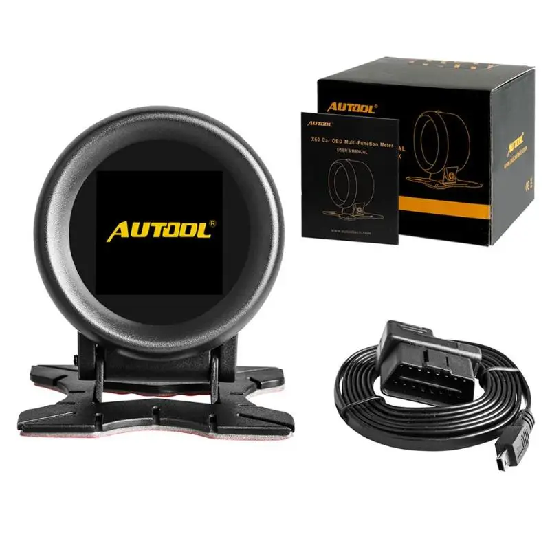 AUTOOL X60 OBD метр OBD2 HUD цифровой датчик температуры воды измеритель скорости напряжения