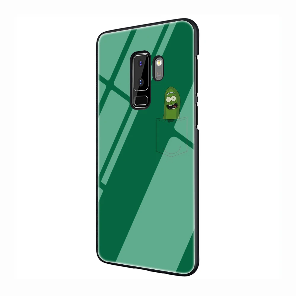 Чехол для телефона Rick and Morty pickle rick из закаленного стекла для samsung Galaxy S7 edge S8 9 10 Note 8 9 10 Plus A10 20 30 40 50 60 70 - Color: G9