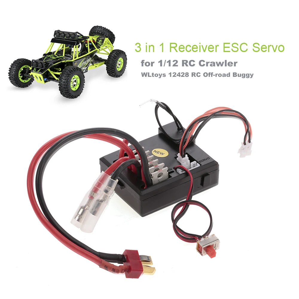 Оригинальный RC автомобиль 3 в 1 приемник ESC сервопривод для 1:12 гусеничный WLtoys 12428
