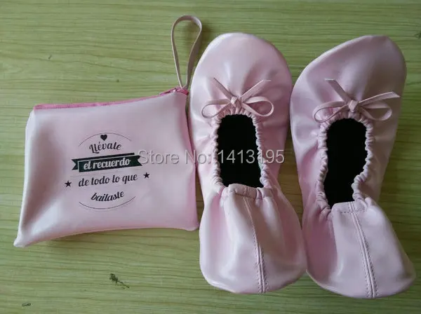 Большая скидка! 2017 забавные портативные Брендовые балетки с карманом и логотипом