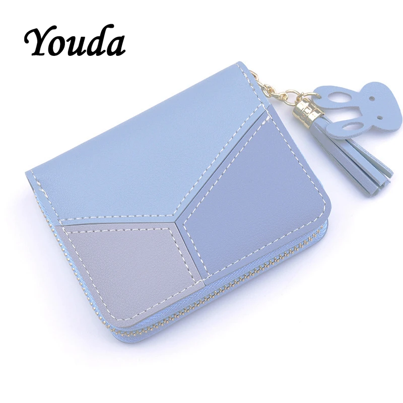 Youda женский короткий кошелек ПУ материал Прошитый модные женские кошельки