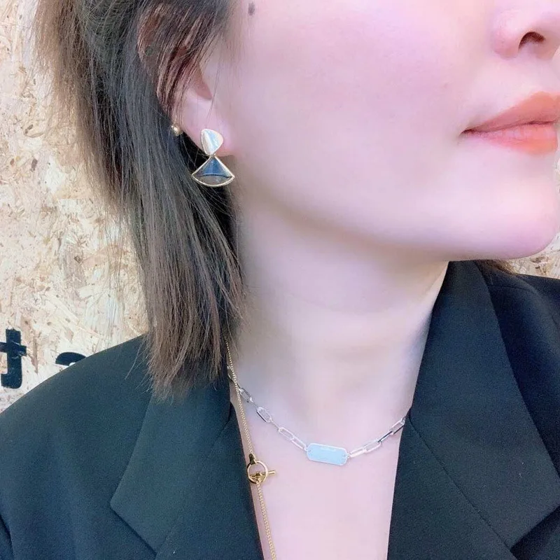 HUANZHI 2019 New Crystal Secto rGeometric Unique Transparent Korea Elegant Drop Earrings for Women Party Travel Girls Gift | Украшения и