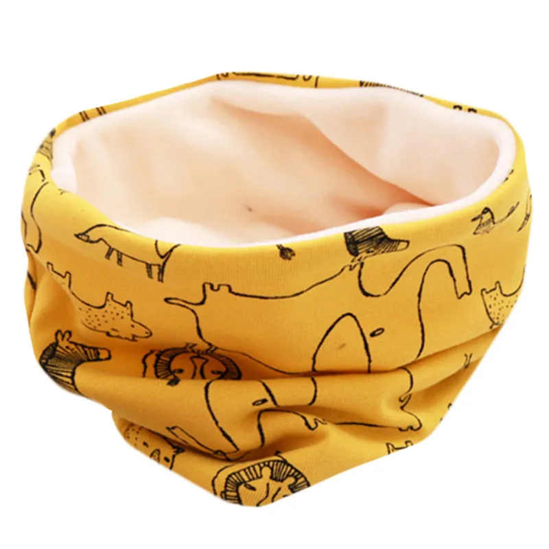 Демисезонный теплый детский хлопковый шарф зимние шарфы с мультяшным рисунком