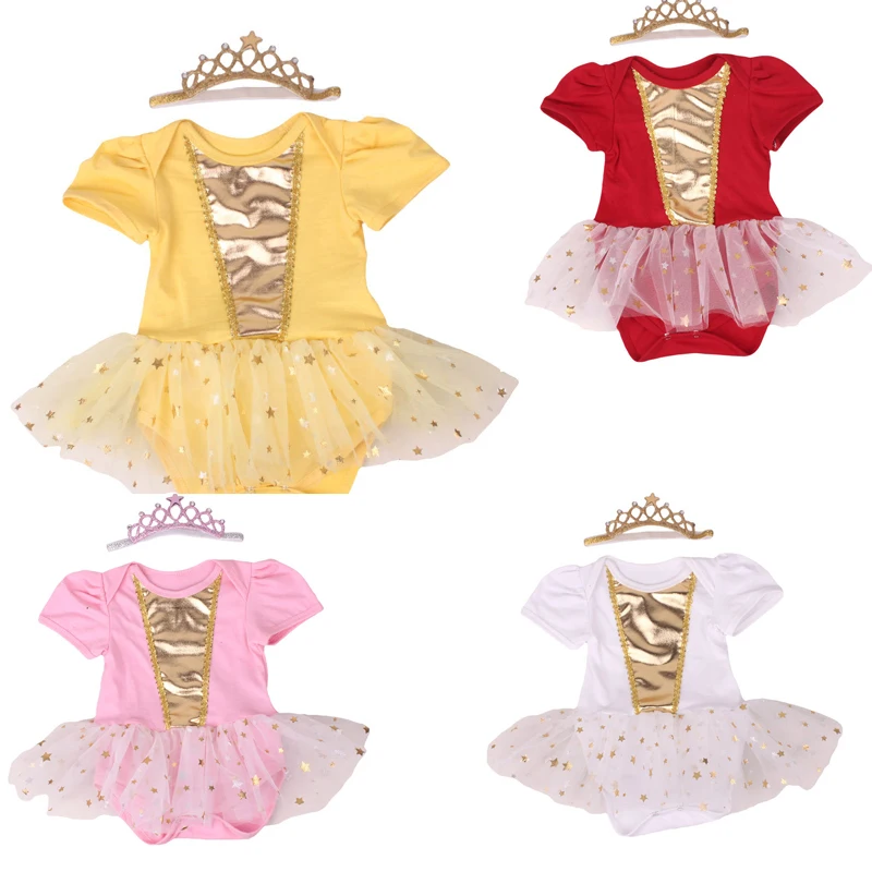 Рождественский костюм для новорожденных ромперы младенцев девочек одежда