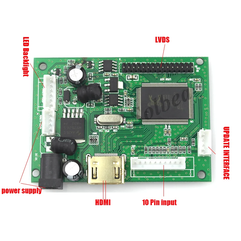 Горячая универсальный микро-hdmi 50PIN TTL LVDS совета модуль монитор Kit для малина PI 2 ЖК