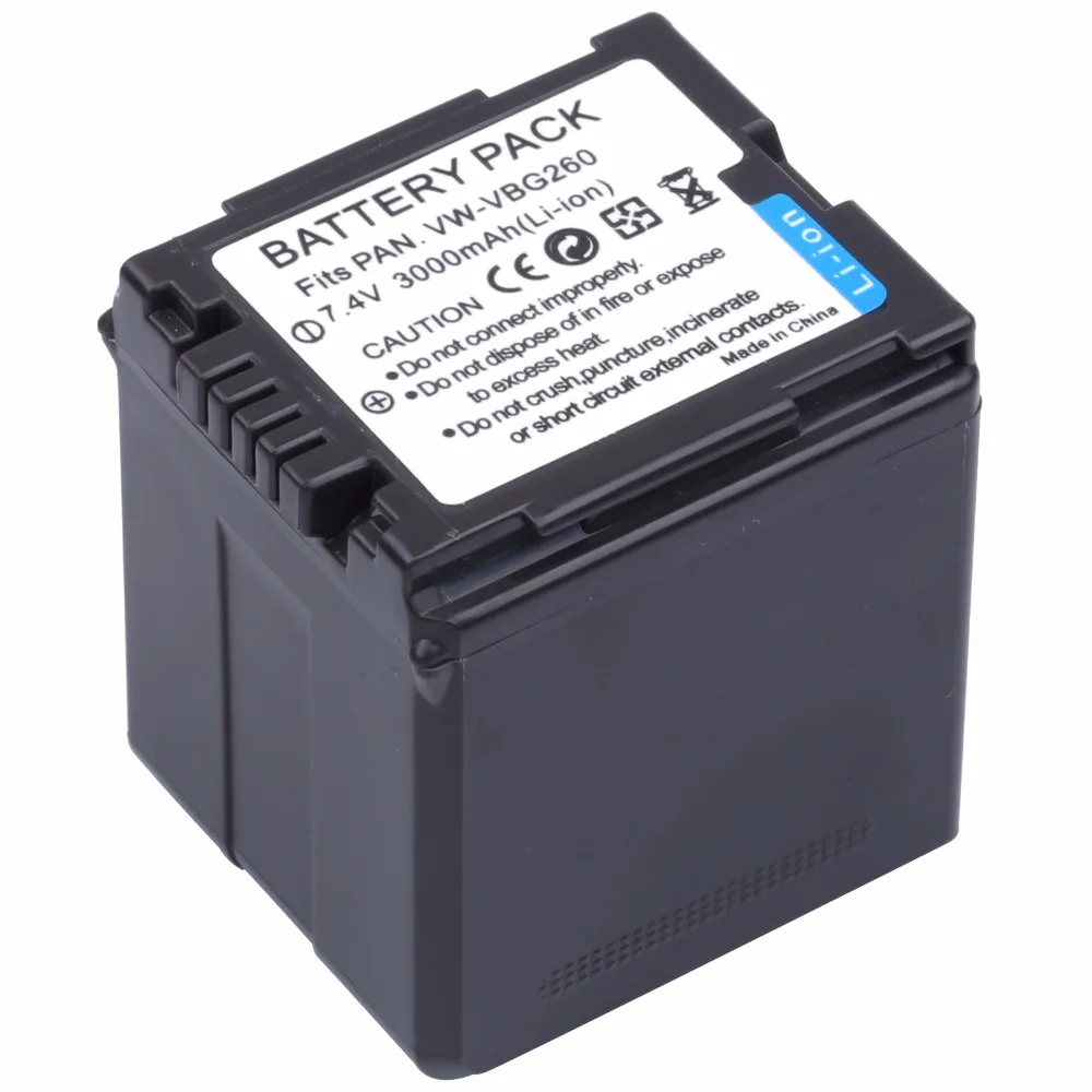 Probty VW VBG260 VBG130 Батарея для цифрового фотоаппарата PANASONIC HDC HS700 TM700 HS300 TM300 HS250 SD20 HS20