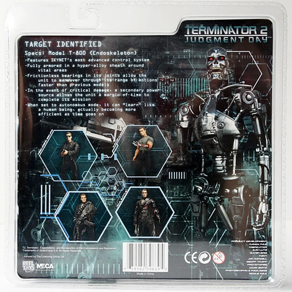 Редкие NECA Терминатор 2 Судный день T-800 эндоскелет 7 &quotфигурку Бесплатная доставка