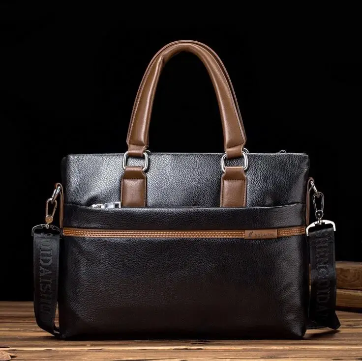 2016 Новый Человек Сумка Из Натуральной Кожи Бизнес Мужчин Компьютер тонкий ad