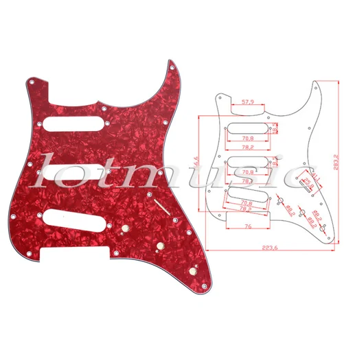 5 шт. запасные части для гитары ST Strat|pickguard sss|pearl pickguardred pearl pickguard |