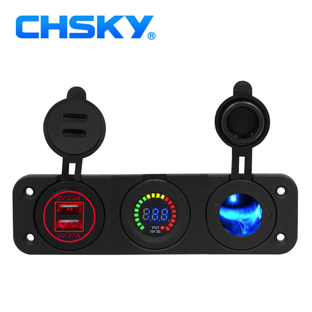 CHSKY Водонепроницаемый двойной USB 5V 4.2A мотоцикл автомобильное зарядное устройство