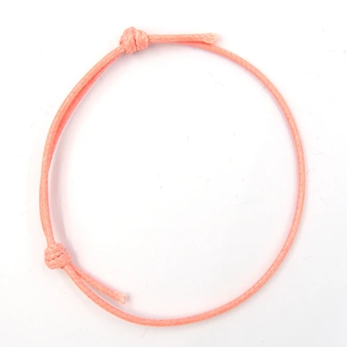 Peach (new) Больше цветов 50 шт. Корея Воском браслет дружбы из шнура Регулируемый ювелирных изделий интимные аксессуары DIY изготовления материал настроить - Цвет: Peach (new)