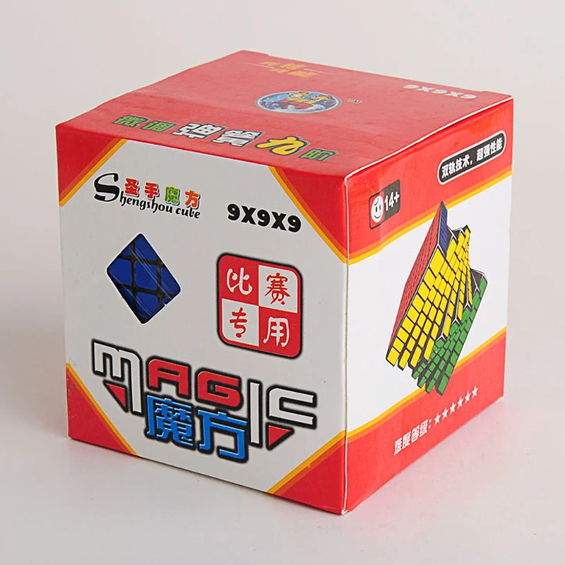 Новый ShengShou 9x9x9 головоломка куб профессиональный ПВХ и матовые наклейки Cubo Magico