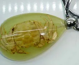 Crab Светящийся брелок для ключей «Скорпион»- светящийся продукт настоящий Краб и брелок со скорпионом сумка автомобильный брелок#17067 - Цвет: Crab