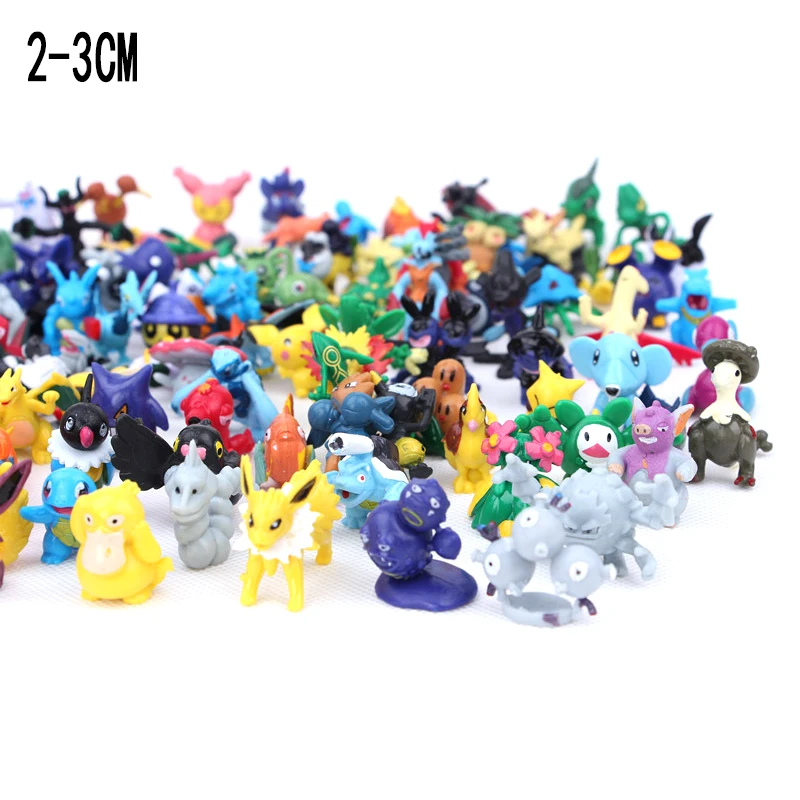 TAKARA TOMY Покемон рисунок 144 шт./компл. Аниме Пикачу фильм фигурку аниме-конструктор с фигурками из м/ф “Покемон” подарки на день рождения для детей возрастом от 2 до 3 см