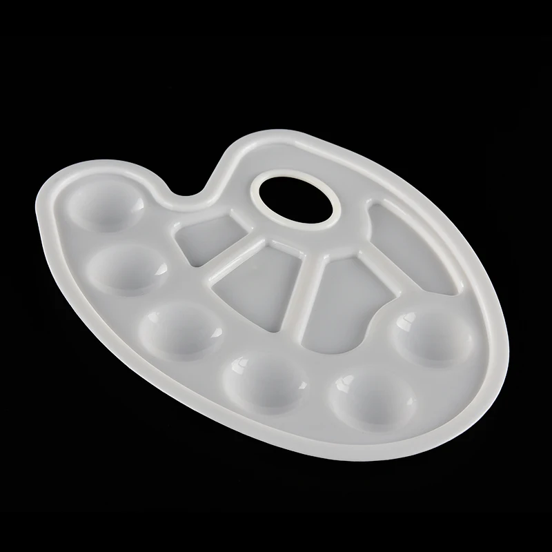 Белая поддон для рисования новый дизайн в 10 лунок с отверстием большого пальца