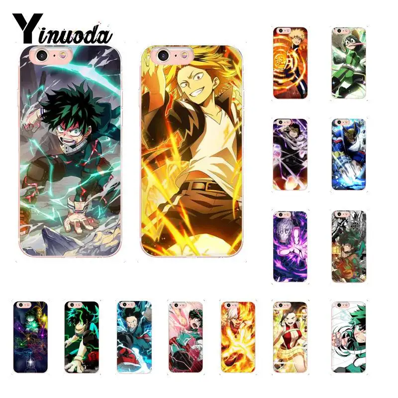 

Japan Anime My Academic Hero Pattern TPU Soft Phone Case for iphone 13 8 7 6 6S Plus X XS MAX 5 5S SE XR 11 11pro 11promax