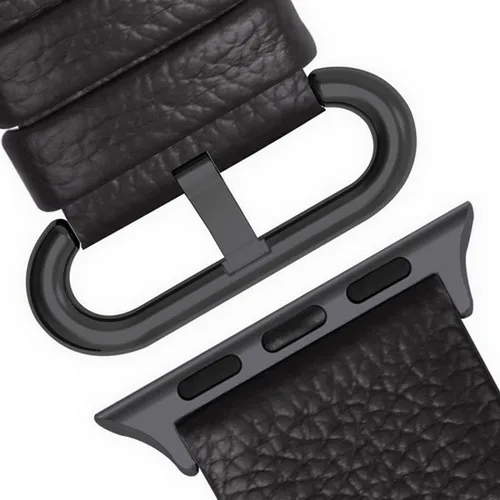 Space Grey Gunmetal 15 цветов Натуральная кожа для apple watch полосы серии 5/4/3/2/1, ремешки наручных часов iWatch, ремешок для apple watch, длина-44 мм, 40 мм, 42 мм, 38 мм - Цвет ремешка: Space Grey Gunmetal
