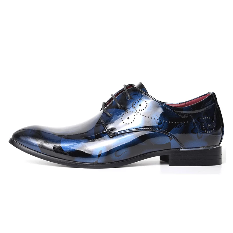 COSIDRAM лакированная кожа оксфорды обувь для мужчин строгие туфли мужские с острым