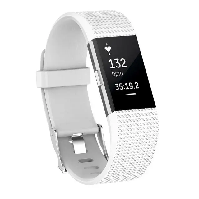 White Яркие силиконовые часы ремешок для Fitbit Charge 2 маленькие большие сменные спортивные часы браслет для Fitbit Charge 2 - Цвет ремешка: White