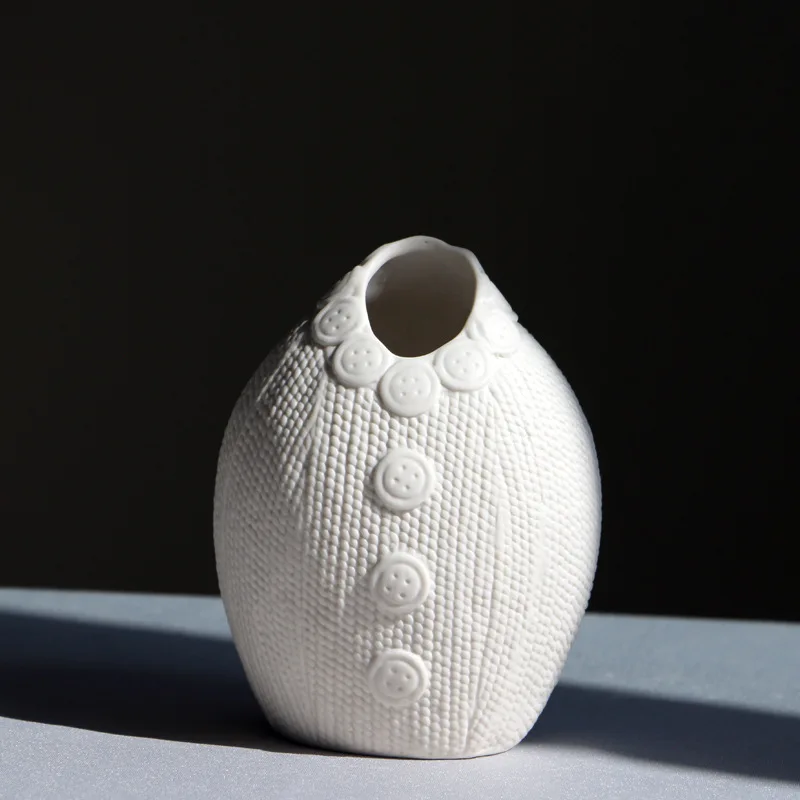 DONGLIN Творческий сухой цветок ремесло белый керамический цветочный узор линии