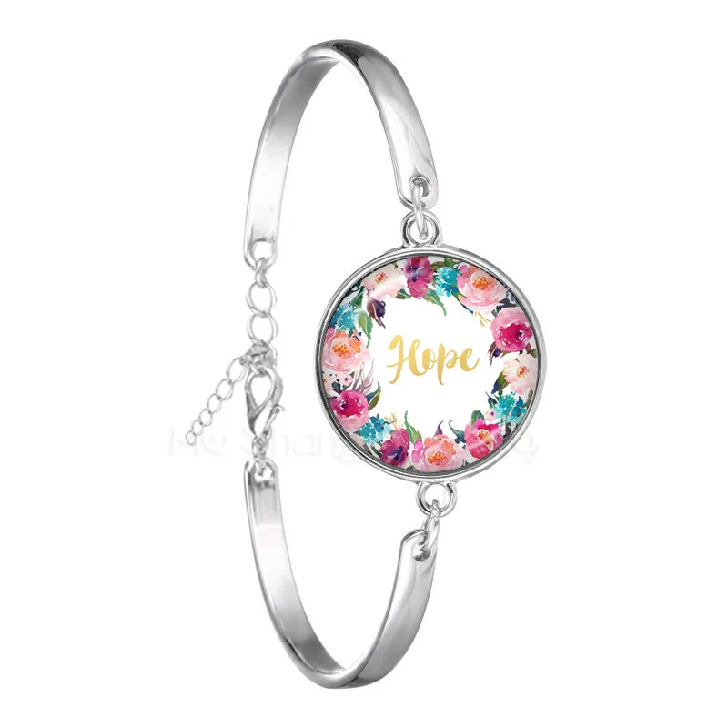 Любовь художественный шрифт Браслет Модные ювелирные изделия Библейские стихи