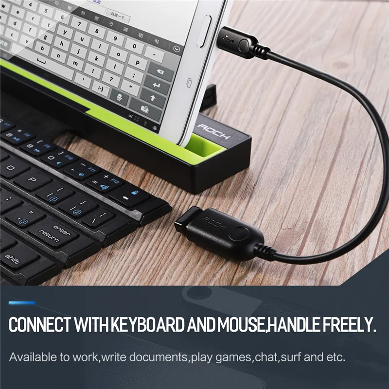 Кабель адаптер ROCK Micro USB OTG для передачи данных переходник Samsung Galaxy Xiaomi Huawei