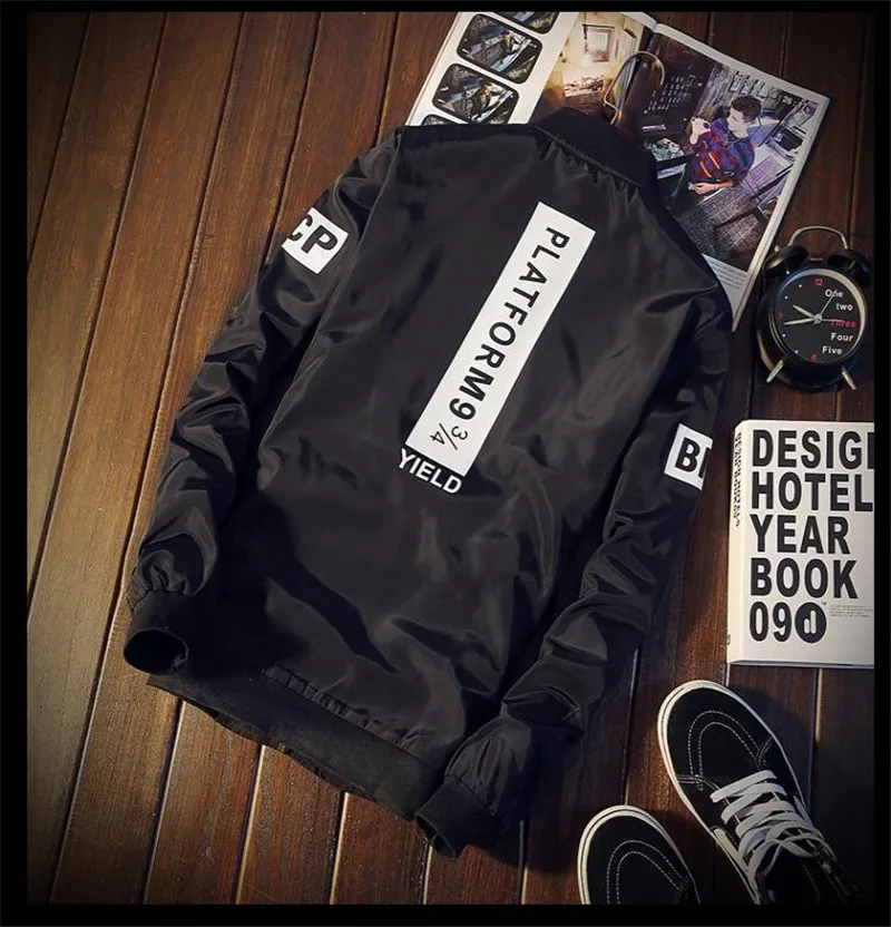 

Drop ship discount Jackets Patches New Streetwear Flight Mens Bomber Jacket Patch Male fashion breathable slim top clothes