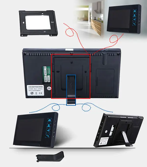 Saful запись путем pin и карты разблокировать проводной видео домофон 1 RFID пароль