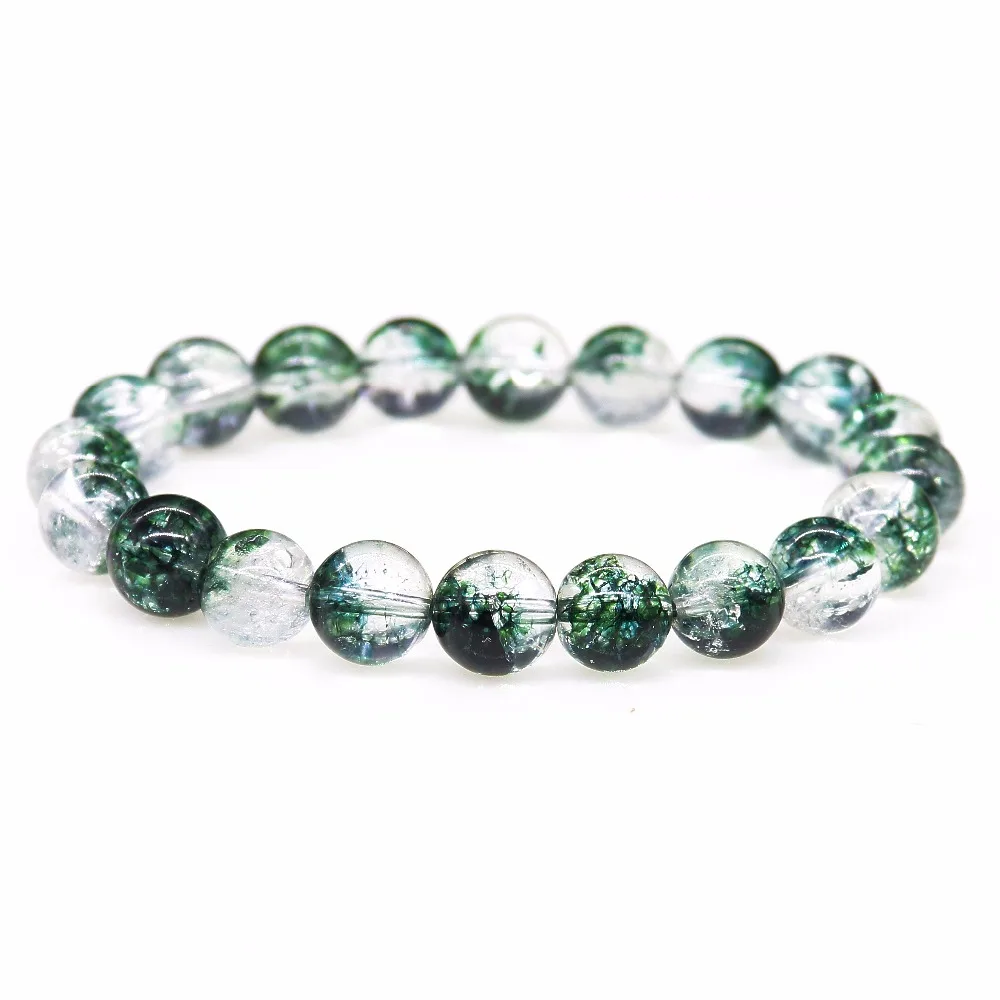 Зеленый Фантом браслеты с привидениями трендовый натуральный камень браслет для